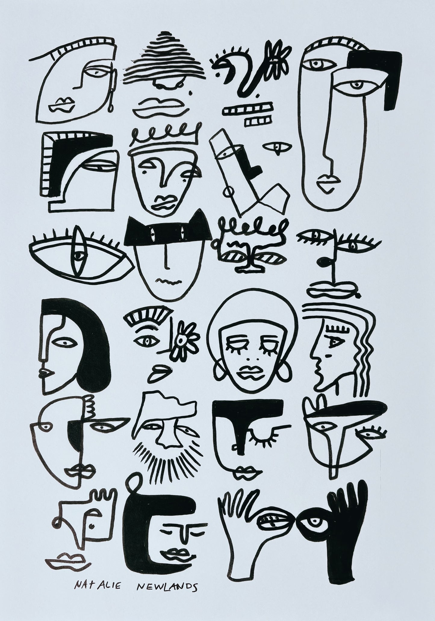 FACES - Limited Edition A3 Art Print