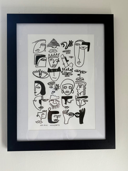 Faces - Limited Edition A3 Art Print